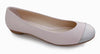 VIA Sydney - Pink Salt ballet flat - Very Pastel Pink Leather + Platinum Leather Toe Cap